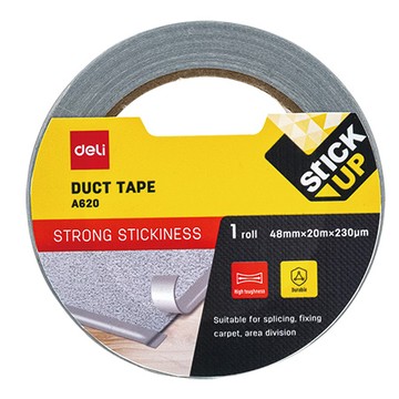 得力Deli布膠帶/EA620/銀色/48mmx20M