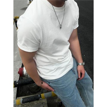 2025新款速干短袖t恤男夏季寬松休閑涼感上衣運動健身小領口半袖