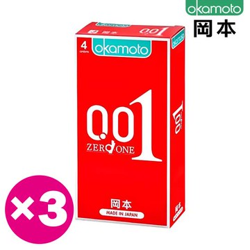岡本．001至尊勁薄 Zero One(4入×3盒)