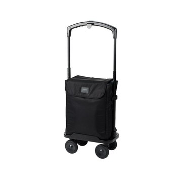 Delana 側推型保溫保冷四輪摺疊購物車-19L-多色可選 摩卡棕