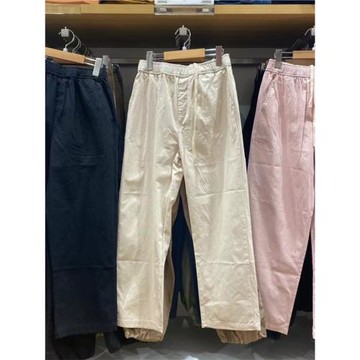 日單！春季女裝全棉松緊九分褲長褲蘿卜休閑褲腰部可調節466026