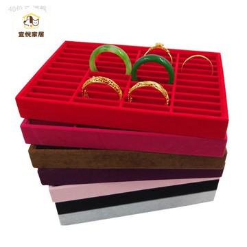 格子玉器手鐲盤 40位 手鐲托盤玉鐲首飾展示盤戒指收納盤柜臺道具 y7042