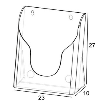 Life 徠福 NO.1371 射出展示架/型錄架 單層 壁掛 桌上 23x10x27cm