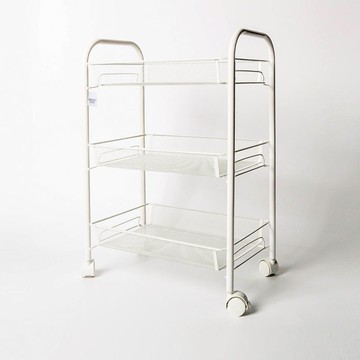 Market Plan 3層鐵製網狀推車  白色  3層