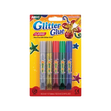 AMOS 阿摩司 金蔥膠 經典款 5色入  多色  1組