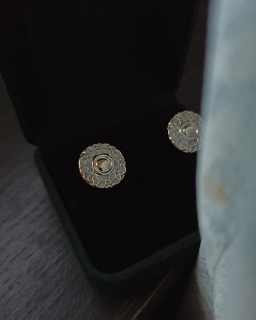 古典耳環 / 繡球 - Vintage