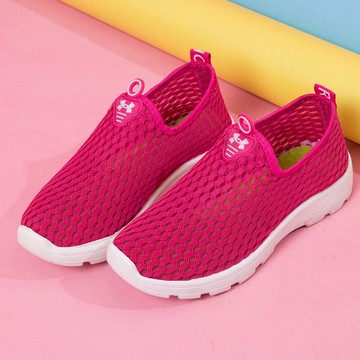 夏季女鞋新款爆款網鞋女透氣網面運動鞋平底休閑鞋軟底防臭