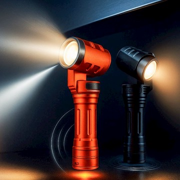 【預購】WK1 雙光源旋轉磁吸手電筒 橘