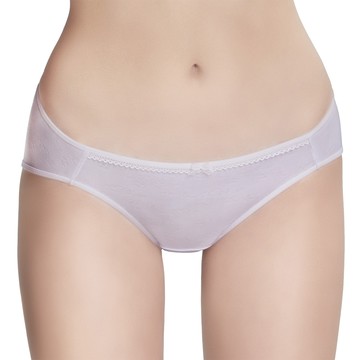 【思薇爾】果然萌系列M-XL素面低腰三角女內褲(白藤紫)