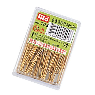 徠福LIFE金色迴紋針/NO.105/50mm/20支/盒