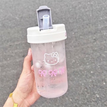 在台發貨🍉🍉簡約杯子ins高顏值夏季吸管學生大容量霧面便攜女生新款塑料杯Aring百貨精選