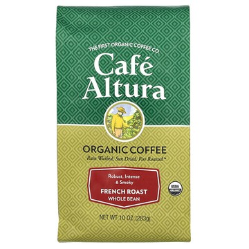 Cafe Altura, 有機咖啡，全豆，法式烘培，10 盎司（283 克）