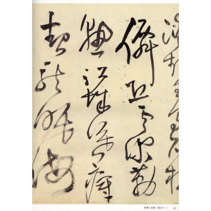 秋興八首冊　釈文付き　王鐸草書詩巻精典　中国語書道 王#38094;草#20070;卷精典　秋#20852;八首册