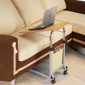 《C&B》折疊式佐原移動便利邊桌-淺木紋