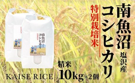 南魚沼産塩沢コシヒカリ（特別栽培米８割減農薬）精米１０ｋｇ×２個