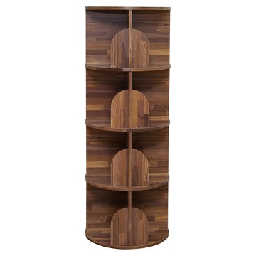 【澄境 】低甲醛可旋轉直立式四層收納書櫃集成木紋