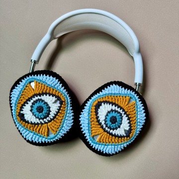 時尚藍色系眼睛原創設計 AirPod Max 保護套 索尼 XM5 頭戴式耳機