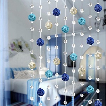 免打孔珠子門簾子水晶珠簾現代簡約輕奢臥室門口玄關客廳隔斷過道 izP6