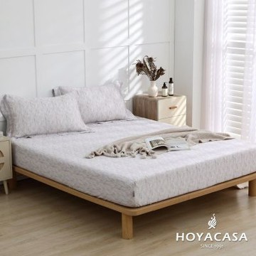 HOYACASA 法式柔霧 60支天絲床包枕套三件組- 深嶼棕(雙人)