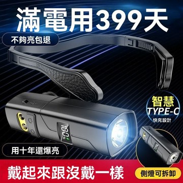 ⚡臺灣倉出貨8H⚡2025頭燈強光超亮充電戶外登山釣魚專用超長續航感應耳掛式感應