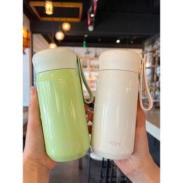 保溫水杯女生2023新款高顏值杯子簡約便攜學生上學專用316不銹鋼