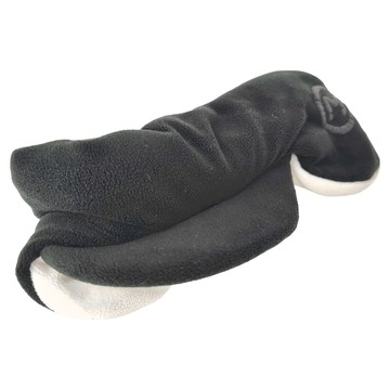 GoPeaks 雙層蓄熱防風防寒頭戴式保暖耳罩/二合一護耳帽 暗夜黑  52 x 13cm/頭圍54~62cm