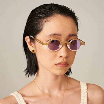 ipluso eyes 太陽眼鏡 KB1 Sun 獨立設計小眾 - 灰鈦/透明/深漸棕片