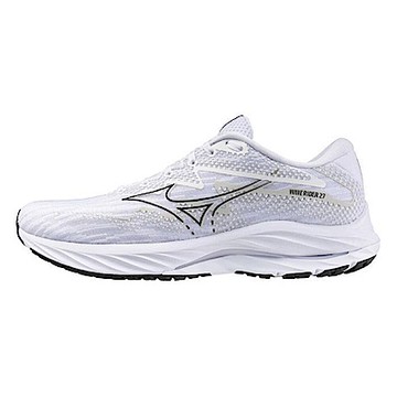 Mizuno Wave Rider 27 SW [J1GC230458] 男 慢跑鞋 運動 路跑 超寬楦 一般型 白黑