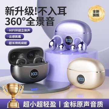 PDD爆款跨境專供顏值新款S88數顯無線藍牙耳機耳夾式超長續航待機