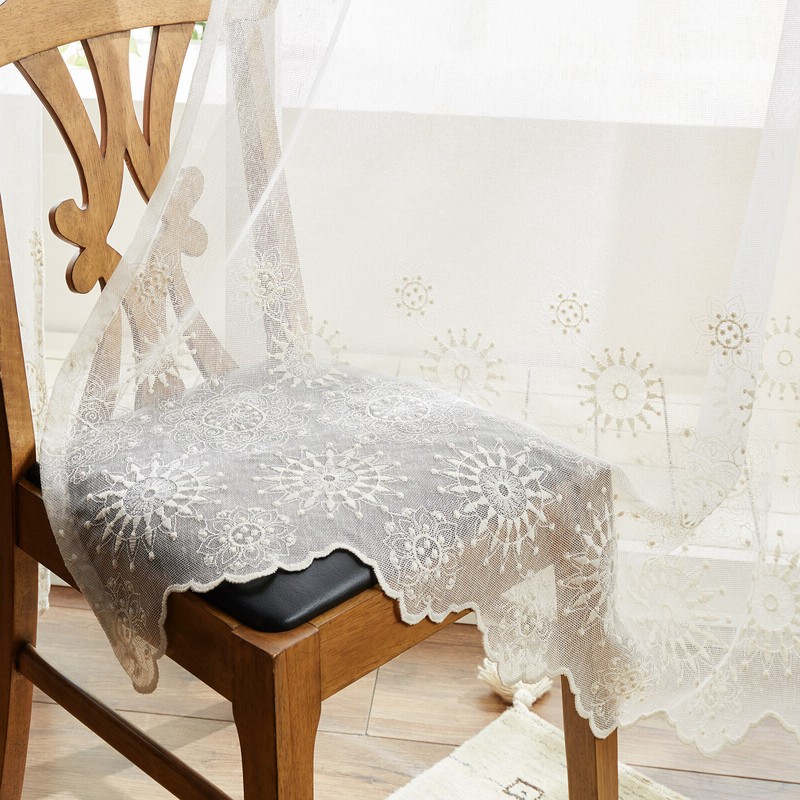 レースカーテン【こたつねこ様オーダー品①　小花刺繍トルコレース】ハンドメイド レースカーテン【こたつねこ様オーダー品② 小花刺繍トルコレース