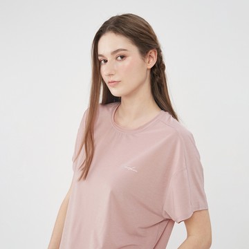 GIORDANO 女裝輕薄涼感短袖上衣 G-MOTION系列 - 21 仿段彩多維爾粉紅