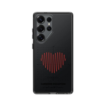 Galaxy S25 Ultra Clear 酷墨灰 - Valentine's Day Collection - 愛的方程式：心跳（紅）