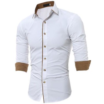 Casual slim long-sleeve shirt man         休閑修身長袖襯衫男