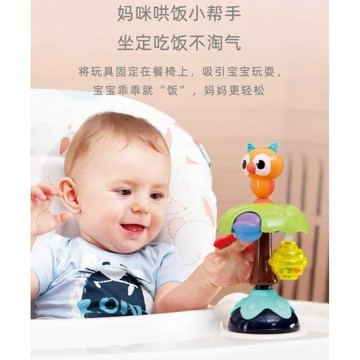 《翔翼玩具》正版匯樂商品 匯樂玩具 匯樂餐桌玩伴 輕鬆餵飯玩具 小丑馬 貓頭鷹 孔雀 吸盤玩具 嬰兒玩具13-4062