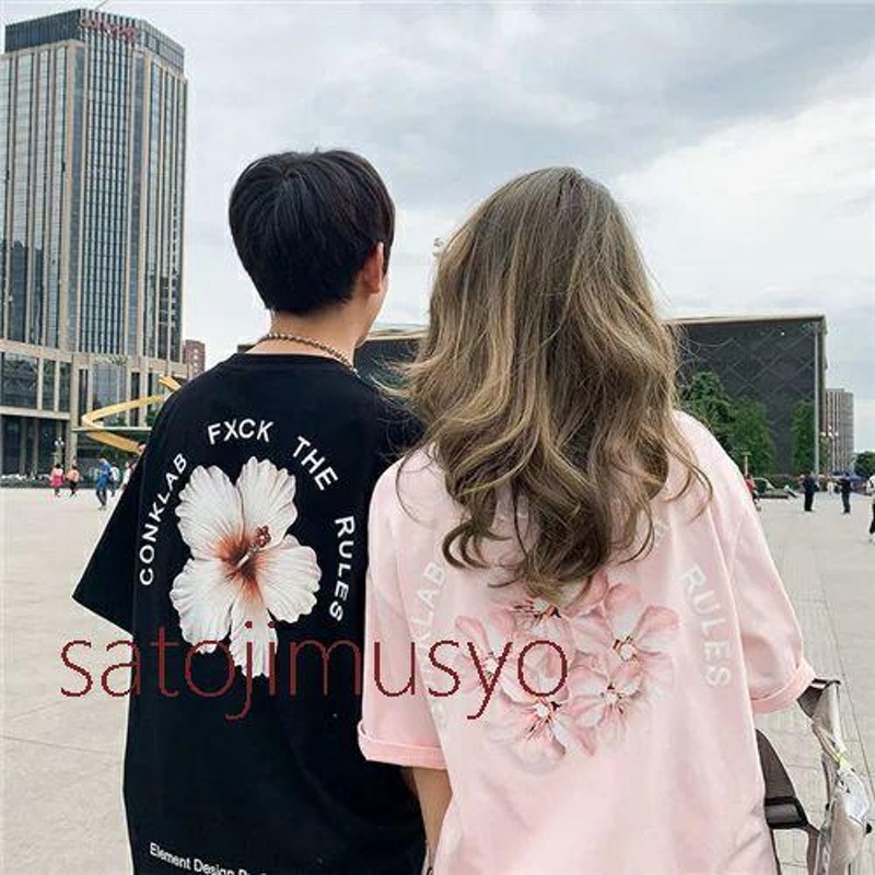 ペアルック tシャツ 可愛い ペアルック カップル トップス 大きい