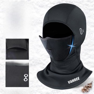VANREE磁吸滑雪面罩冬季護臉男女防風面巾秋冬加絨保暖單板頭套