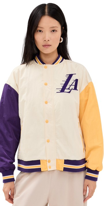 Terez Lakers Jacket White/Yellow/Purple L