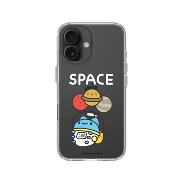 iPhone 16 Clear Case（相機按鈕） 透明 - 貓貓蟲咖波 Bugcat Capoo - 咖波漂浮星球