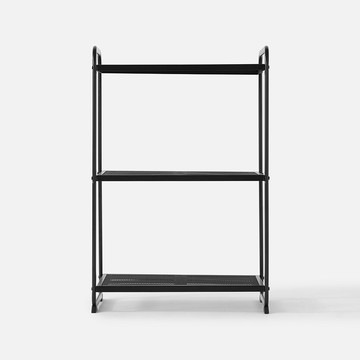 三層烤漆置物架 寬57.5x深34x高87.5公分 黑 黑耐重級荷重單層12公斤 書架 收納架 電器架 置物架