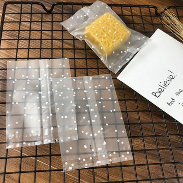 臺灣出🔥圓點磨砂半透明機封袋雪花酥花茶曲奇餅乾月餅蛋黃酥綠豆糕包裝袋710