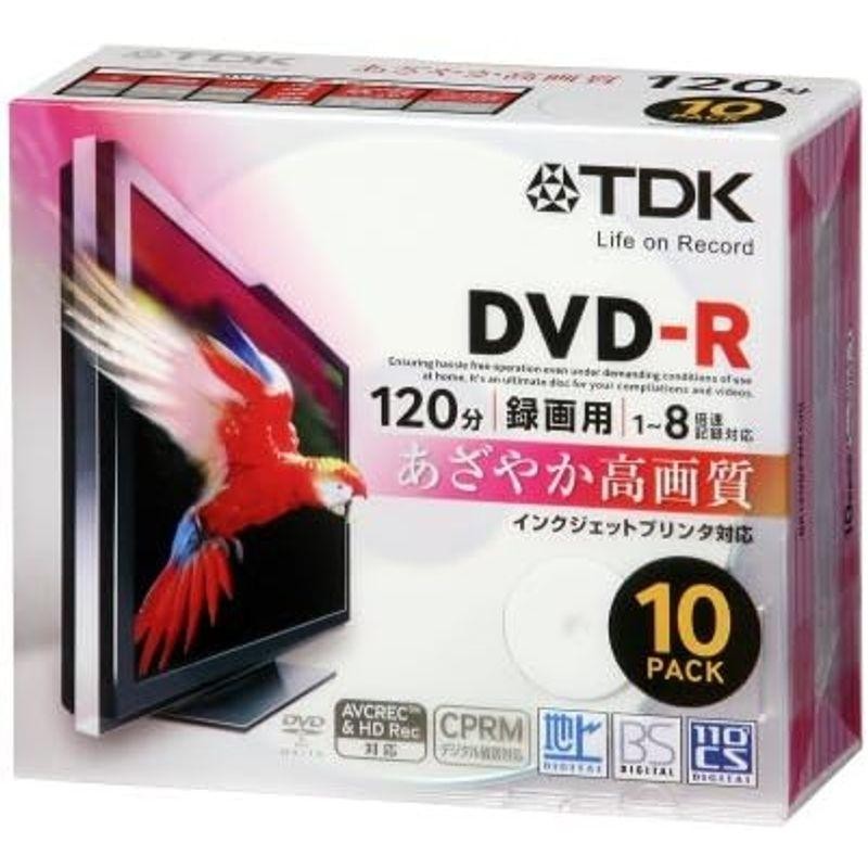 TDK 録画用DVD-R デジタル放送録画対応(CPRM) ホワイトワイド