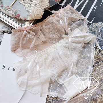 M.F 性感 網紗 蕾絲 低腰 波點 甜美 內褲 台灣賣家 女生內褲 台灣快速出貨 親膚 可愛 蝴蝶結 舒適 B0063