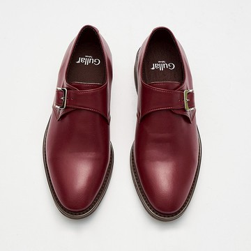 Gullar  女士 典雅單釦孟克-素食皮鞋(酒紅色)