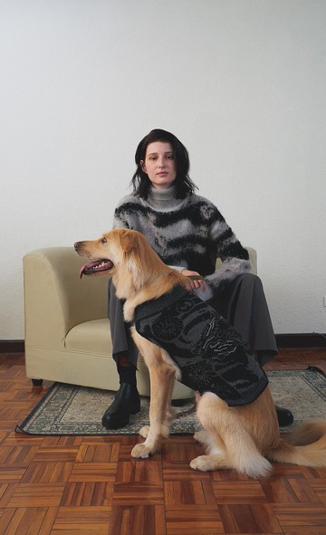 MULTI LAB -104 TIGER 老虎圖騰繡花羊毛寵物毛衣/S-XL