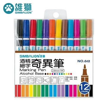 雄獅 NO.600 細字奇異筆12色組【APP滿額下單10%點數(單一帳號最高5000點)】1/31止