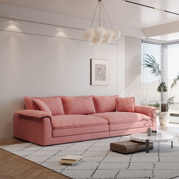 【obis】大鵝沙發(雙扶手單人位)/單人位粉紅色