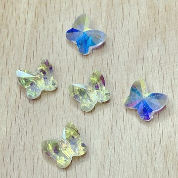 ◆Kana,U crystal 石現◆精工琉璃 鑽切鍍彩 蝴蝶直通孔 施家 奧地利 串珠設計 編繩 水晶 手作 DIY