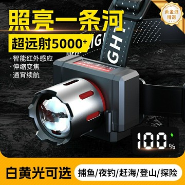 【超亮感應】頭戴式礦燈 頭燈 強光頭燈 釣魚燈 夜釣燈 遠射燈 充電感應頭燈 戶外照明 登山夜跑 礦工釣魚專用