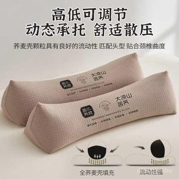 ⚡在臺出⚡全蕎麥枕養護苦蕎枕護頸椎三角助睡眠枕頭成人圓柱枕家用針織枕芯 BIW0