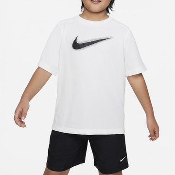 NIKE 短袖上衣 大童 男童 運動 B NK DF MULTI+ SS TOP HBR 白 DX5386-101